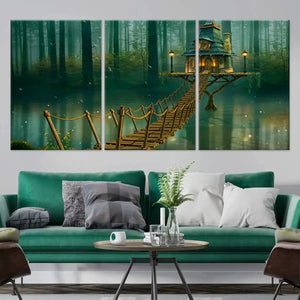 Fairy House Bridge Wall Art Canvas Print-Stunning Canvas Prints