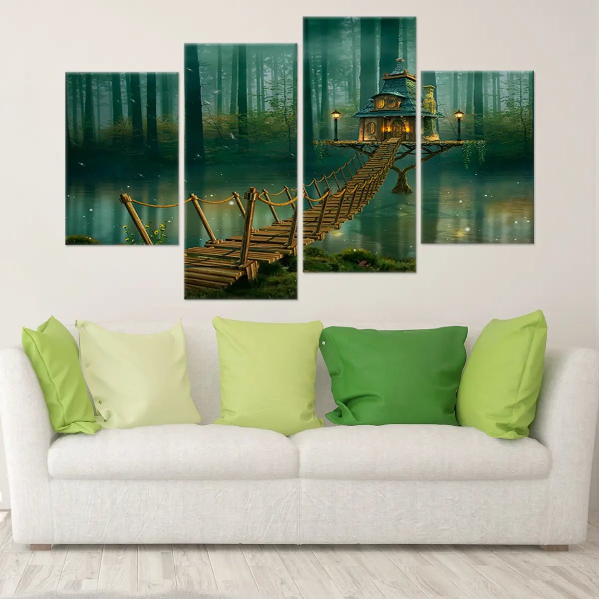 Fairy House Bridge Wall Art Canvas Print-Stunning Canvas Prints