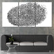 Fingerprint Multi Panel Canvas Wall Art 3 pieces