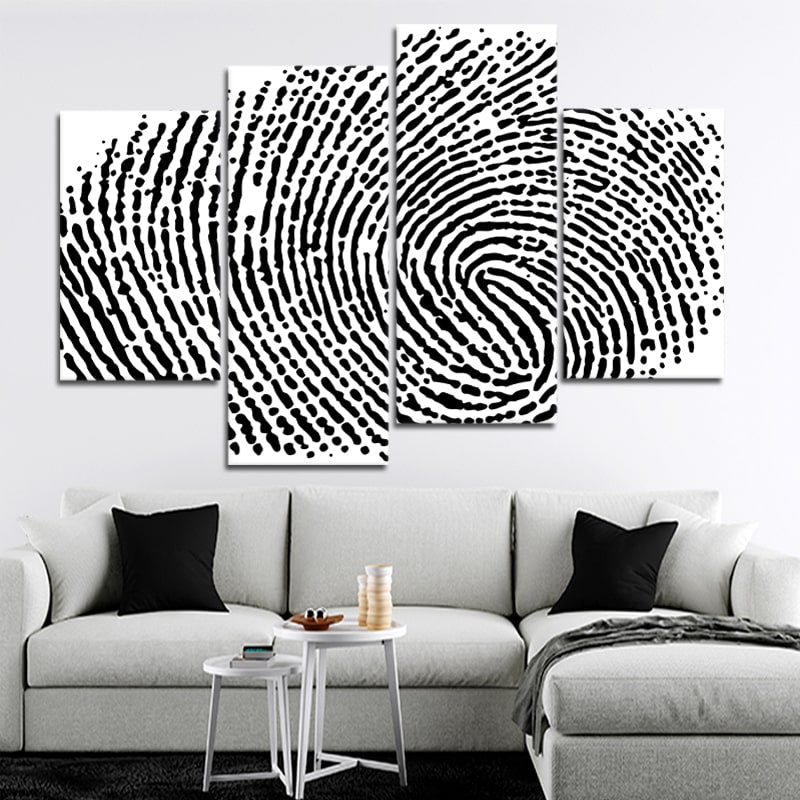 Fingerprint Multi Panel Canvas Wall Art 4 pieces