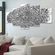 Fingerprint Multi Panel Canvas Wall Art 5 pieces