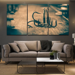 Fishing Hooks canvas prints