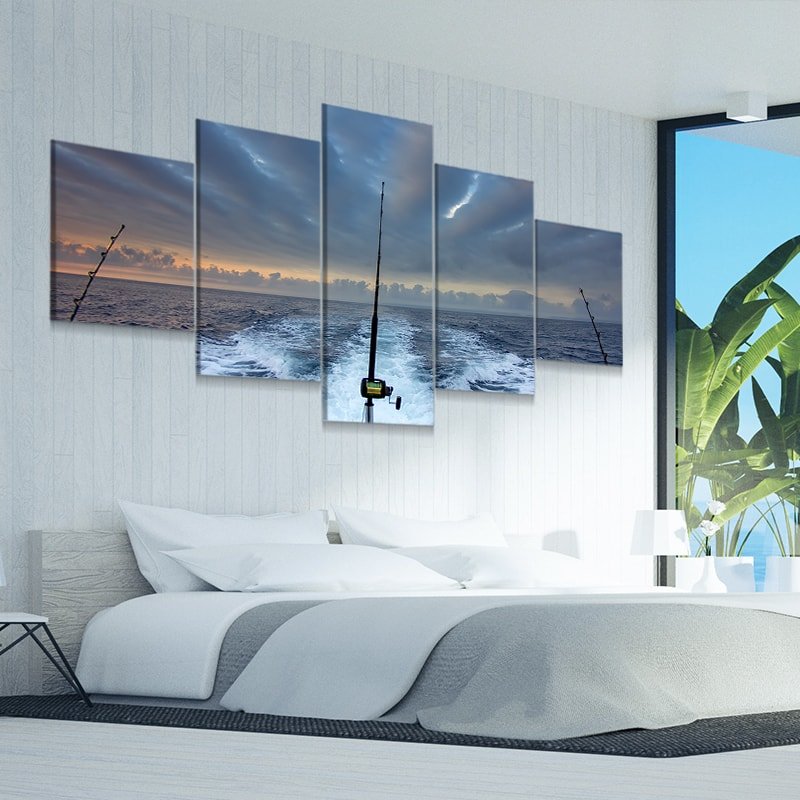 ocean canvas wall art​, fishing boat poster, fishing canvas wall art​, fisher prints, fishing art prints, ocean wall art decor 