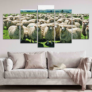 Sheep Flock Wall Art Canvas-Stunning Canvas Prints