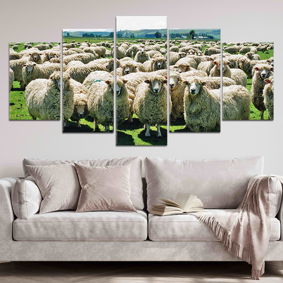 Sheep Flock Wall Art Canvas-Stunning Canvas Prints