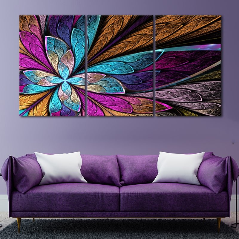 Colorful Fractal Flower Wall Art Canvas Print-Stunning Canvas Prints