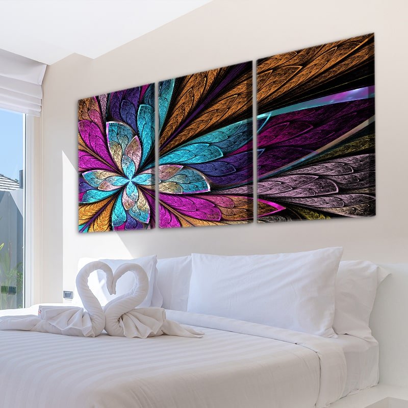 Colorful Fractal Flower Wall Art Canvas Print-Stunning Canvas Prints