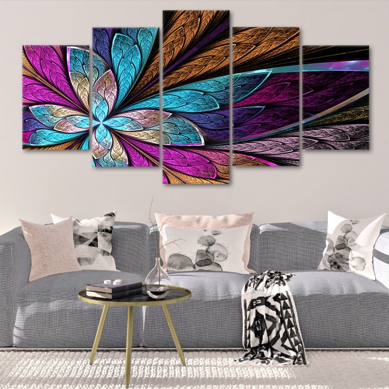 Colorful Fractal Flower Wall Art Canvas Print-Stunning Canvas Prints
