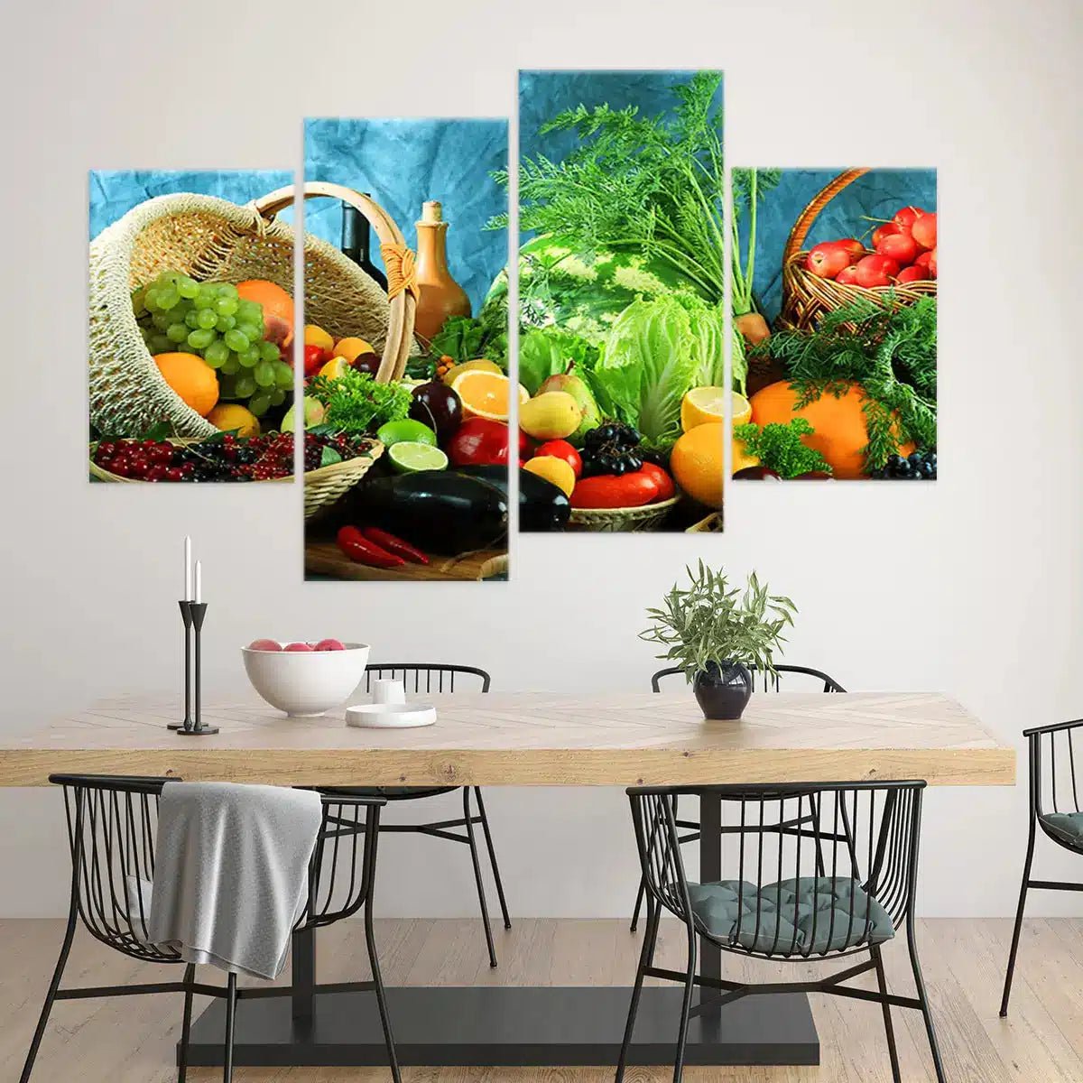 Fresh Fruits And Vegetables Wall Art For Kitchen Wall, image size:1200x1200