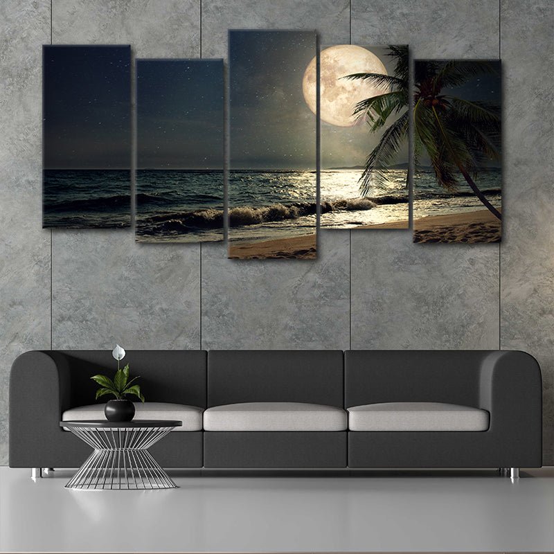 Full Moon Rising canvas wall art large