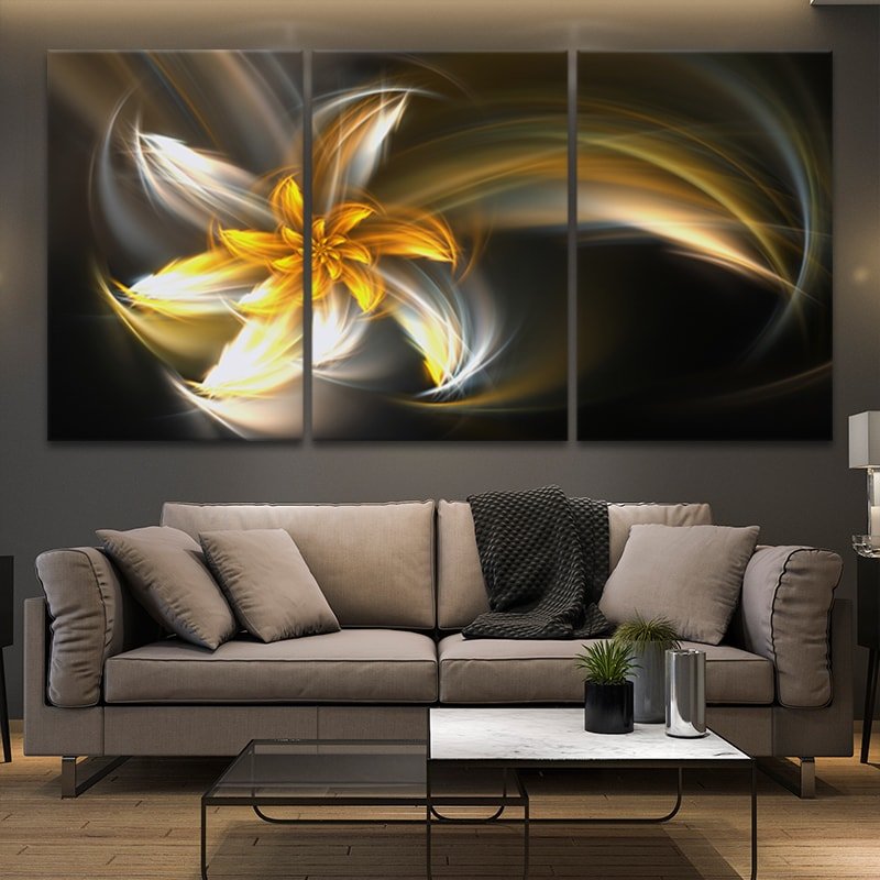 Golden Lily Flower Wall Art Canvas Print-Stunning Canvas Prints