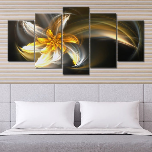Golden Lily Flower Wall Art Canvas Print-Stunning Canvas Prints