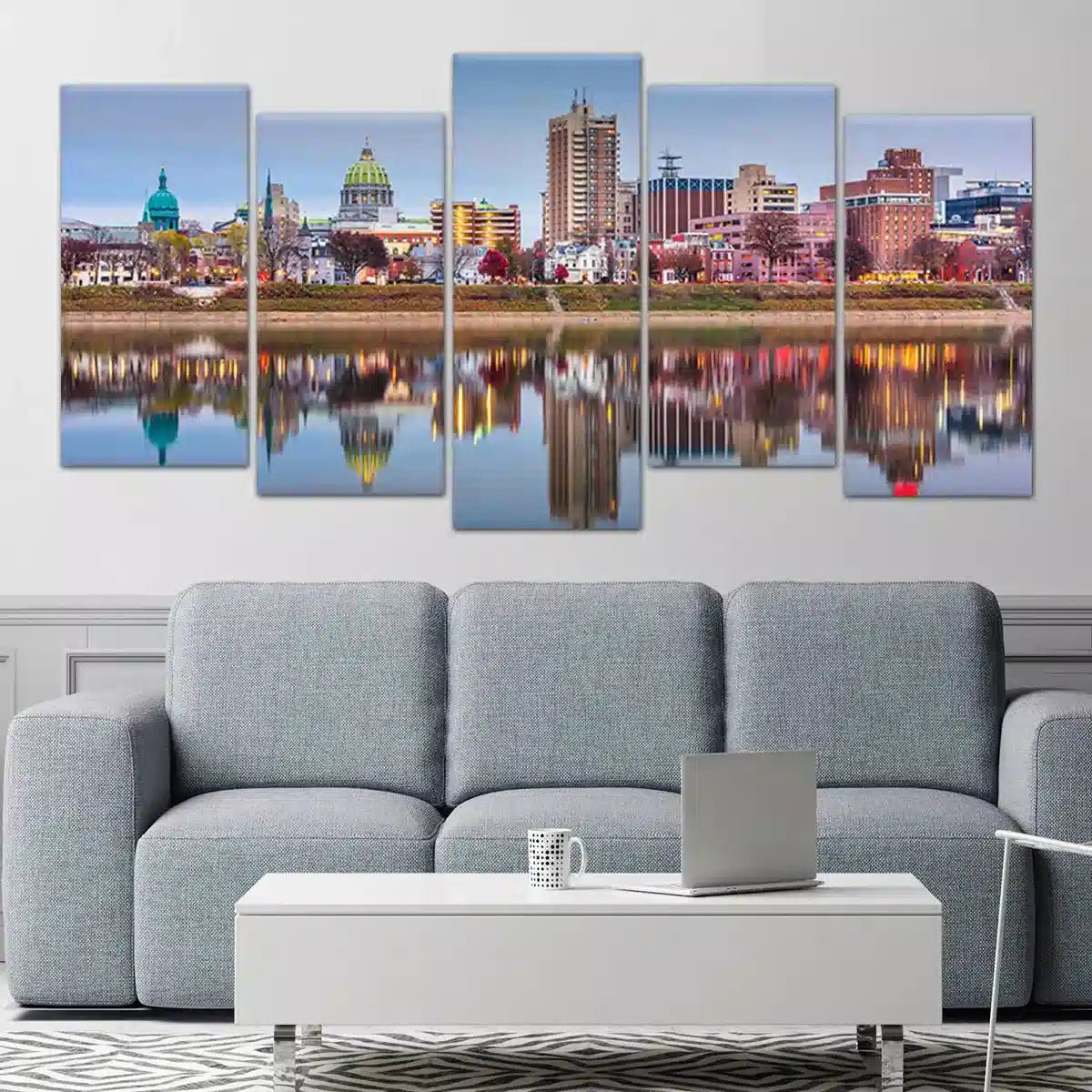 Harrisburg Skyline Wall Art Canvas-Stunning Canvas Prints