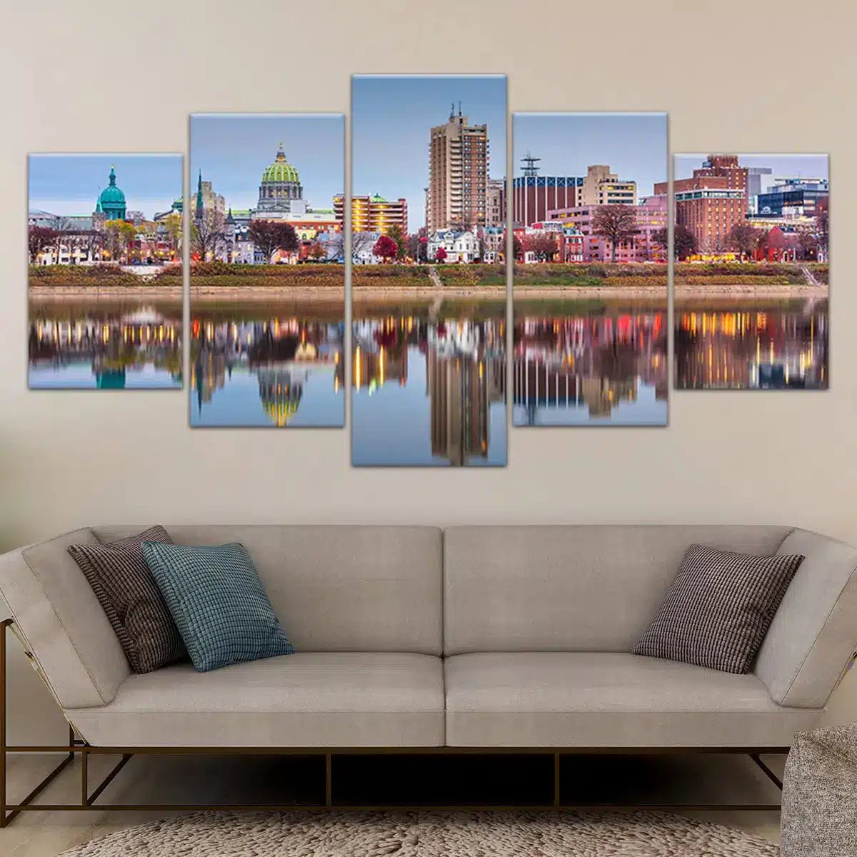 Harrisburg Skyline Wall Art Canvas-Stunning Canvas Prints