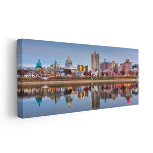 Harrisburg Skyline Wall Art Canvas-Stunning Canvas Prints