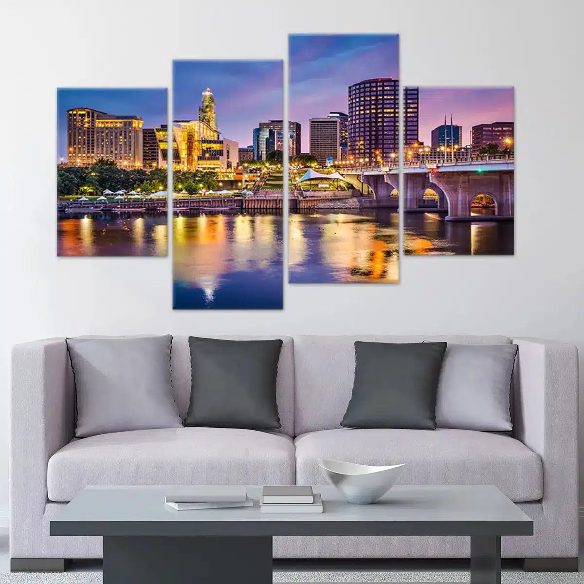 Hartford Skyline Wall Art Canvas-Stunning Canvas Prints