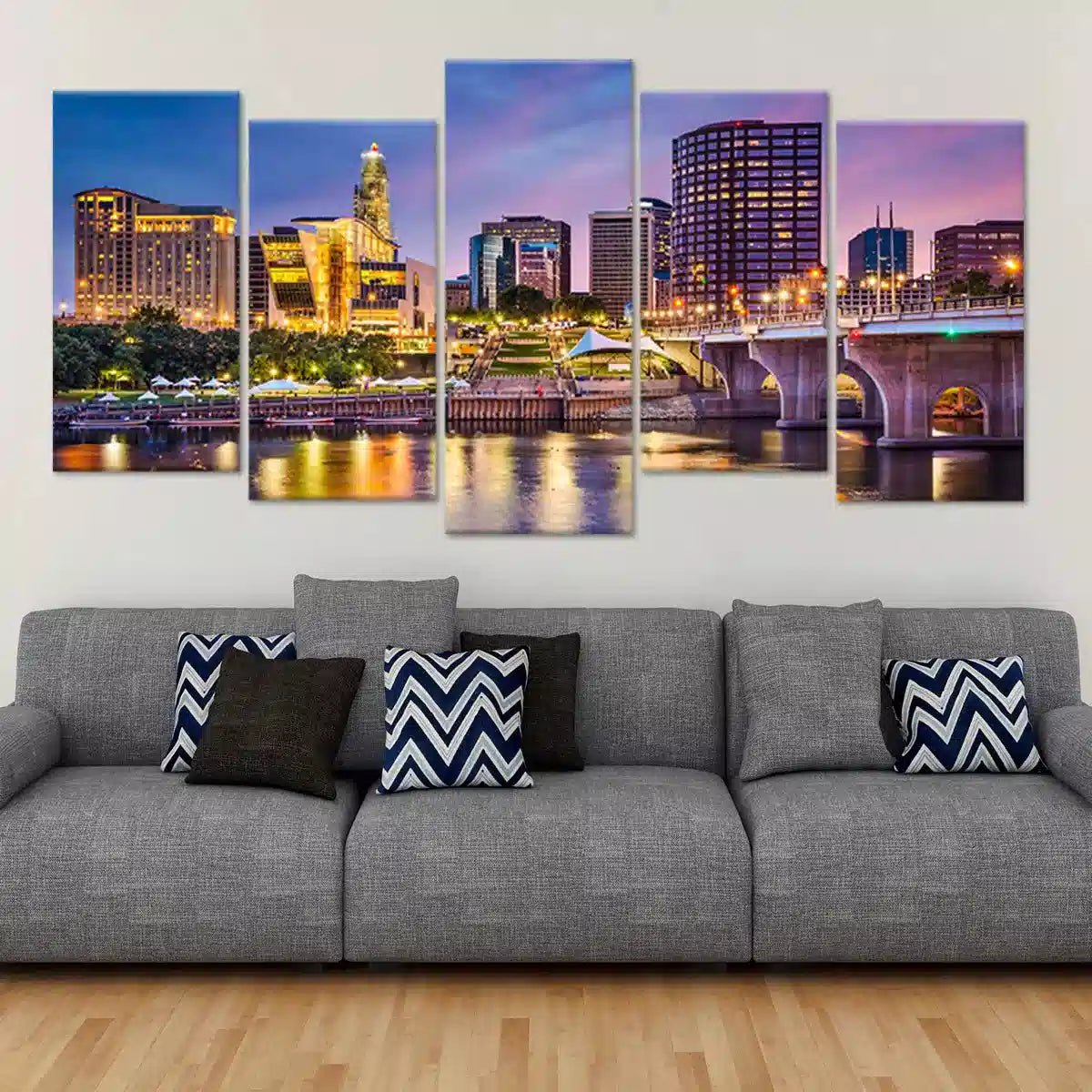 Hartford Skyline Wall Art Canvas-Stunning Canvas Prints