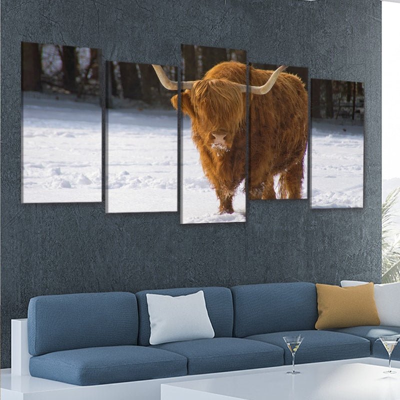 Highland Cow Multi Panel Canvas Wall Art