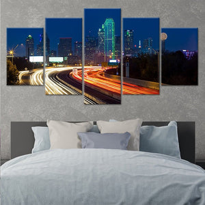 Dallas Skyline At Night Wall Art Canvas-Stunning Canvas Prints