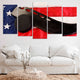 American Hockey Flag Wall Art Canvas Print-Stunning Canvas Prints