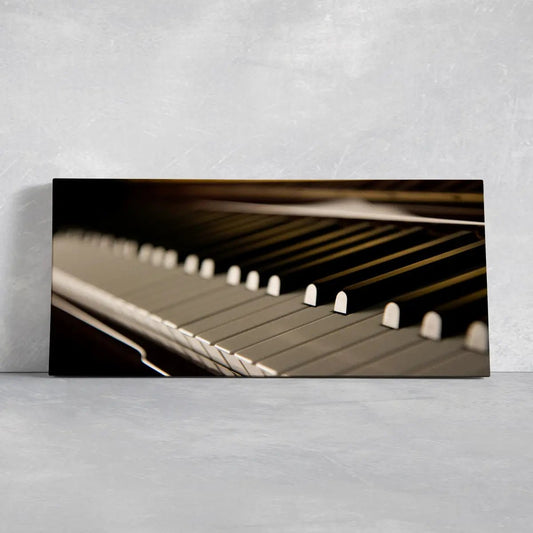 Vintage jazz piano keys canvas wall art for living room wall art, warm ivory tones and inspiring rhythm create a refined mood