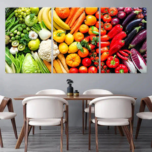 Fresh Fruits And Veggies Wall Art-Stunning Canvas Prints