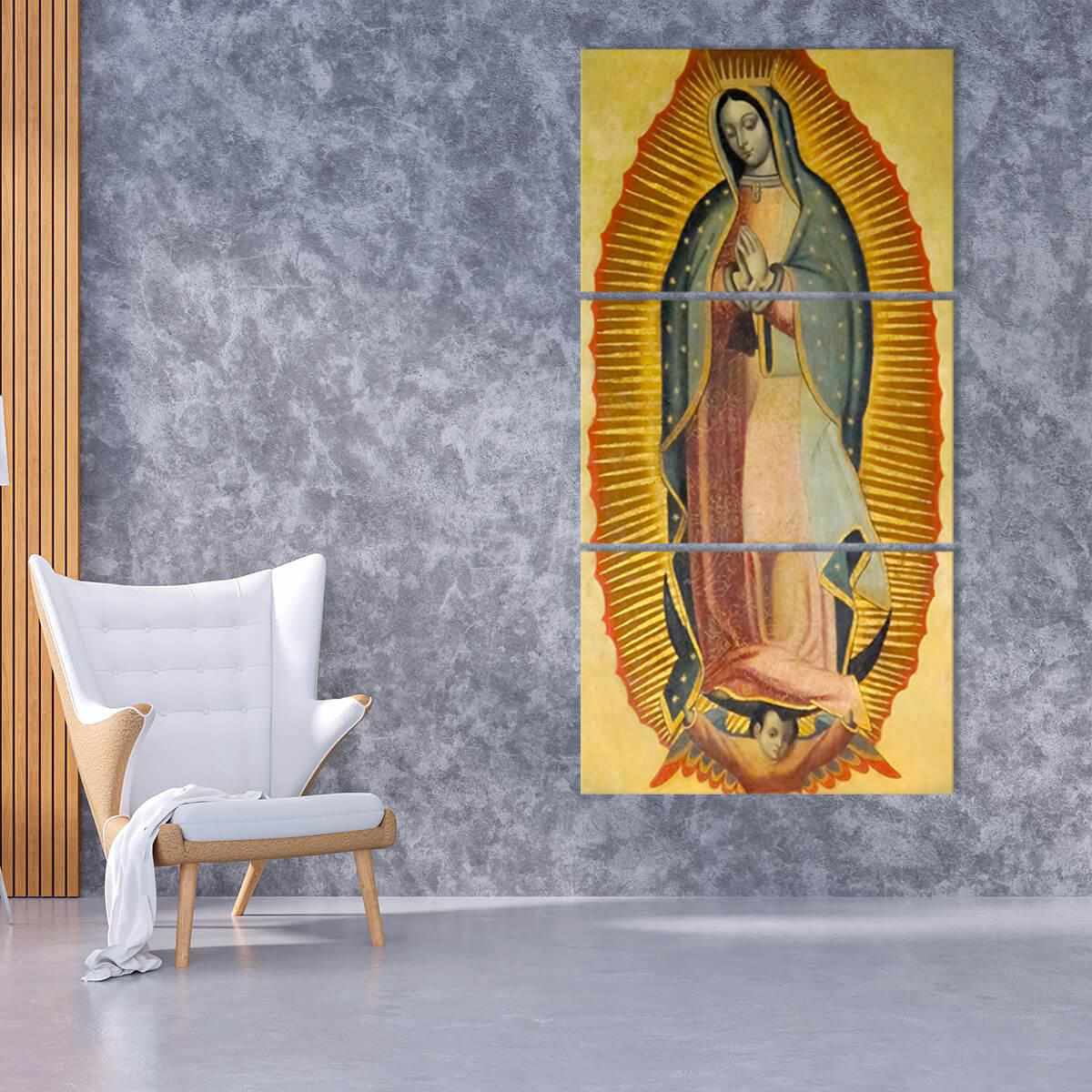 Our Lady of Guadalupe Wall Art Christian framed artwork, spiritual prints, religious canvas wall art, modern Christian art prints