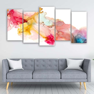 Large Colorful Ink Abstract Wall Art For Living Room Wall-Stunning Canvas Prints