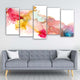 Large Colorful Ink Abstract Wall Art For Living Room Wall-Stunning Canvas Prints