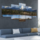 Large panoramic mountain landscape painting for wall decor