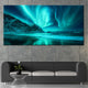 Large Scandinavian wall art with teal sky and Arctic scenery