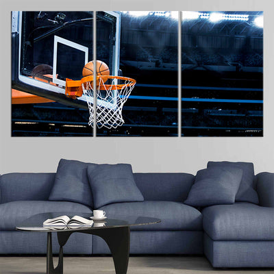 Professional Basketball Arena Canvas Wall Art