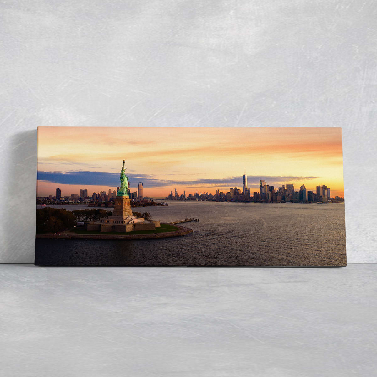 Statue Of Liberty Skyline Wall Art Canvas-Stunning Canvas Prints