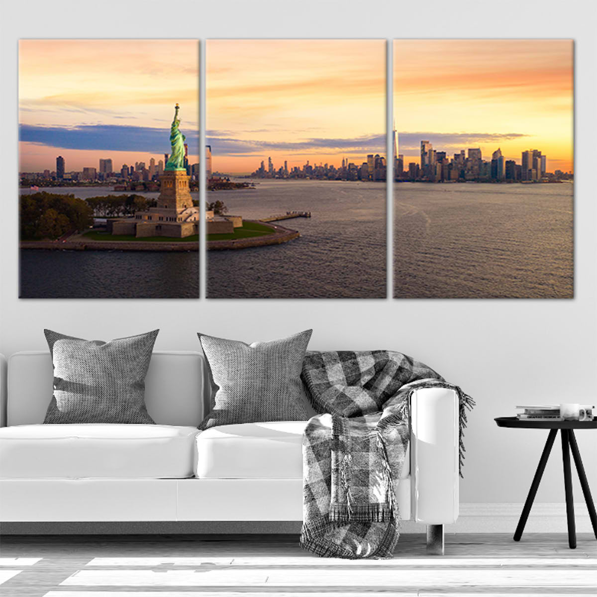 Statue Of Liberty Skyline Wall Art Canvas-Stunning Canvas Prints