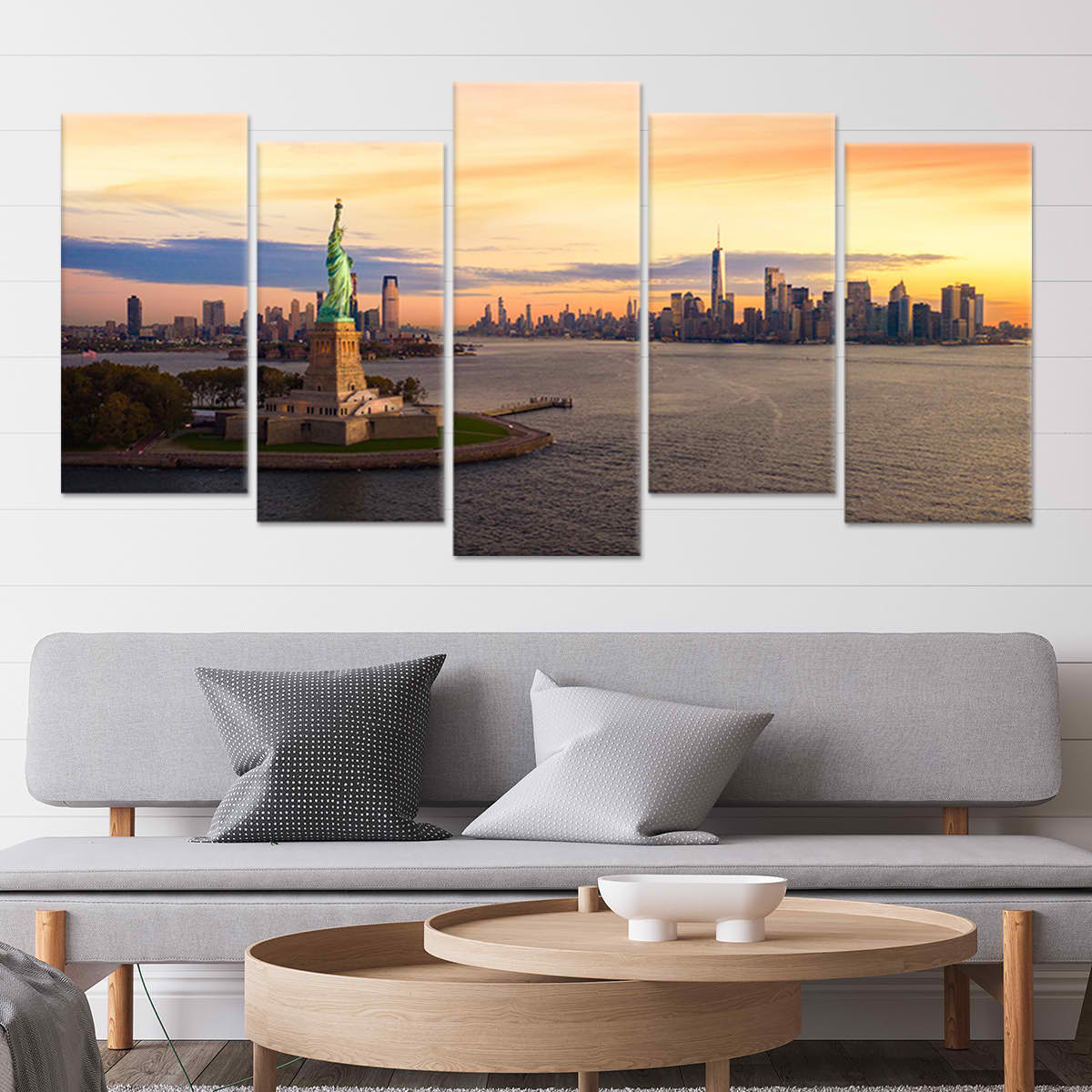 Statue Of Liberty Skyline Wall Art Canvas-Stunning Canvas Prints