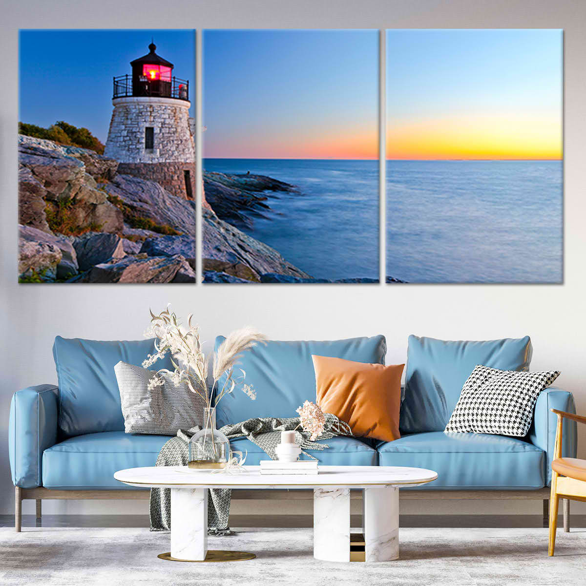 Lighthouse By The ocean Wall Art