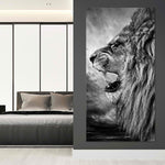 Roaring Lion Wall Art Canvas Vertical-Stunning Canvas Prints