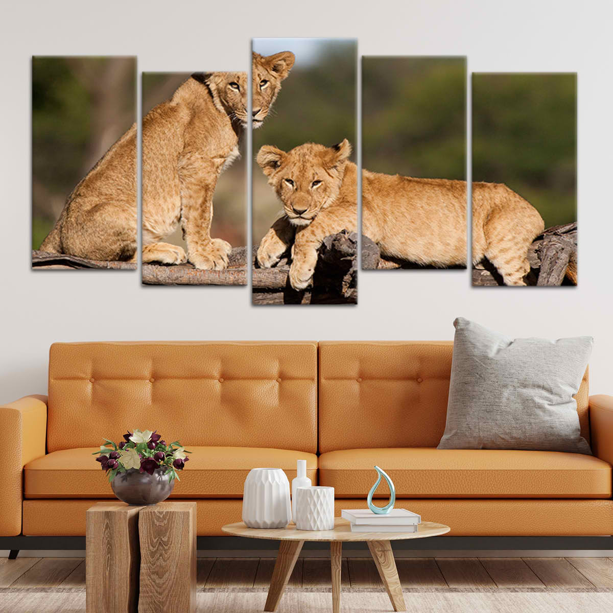 Cute Lion Cubs Wall Art Canvas-Stunning Canvas Prints