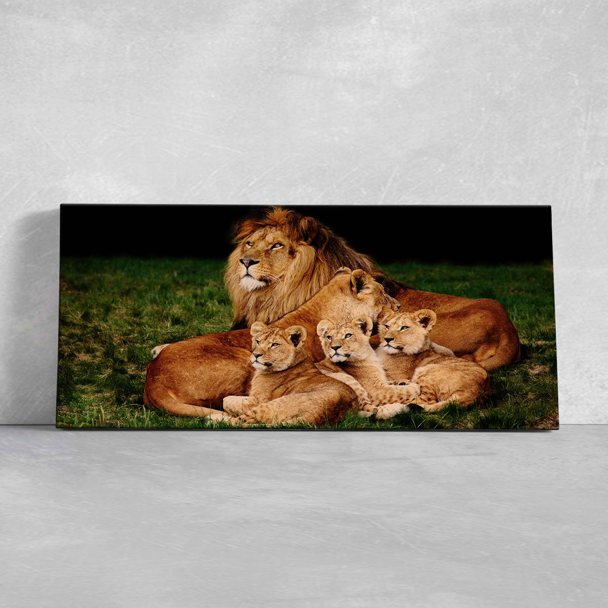 Lion Family Wall Art Canvas-Stunning Canvas Prints