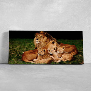 Lion Family Wall Art Canvas-Stunning Canvas Prints
