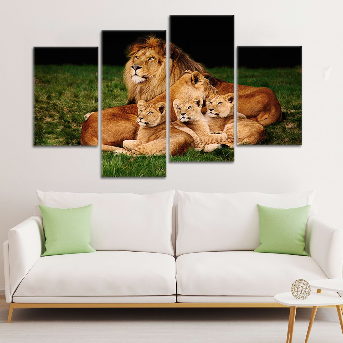Lion Family Wall Art Canvas-Stunning Canvas Prints