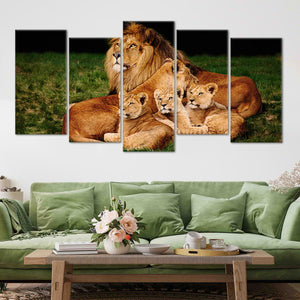Lion Family Wall Art Canvas-Stunning Canvas Prints