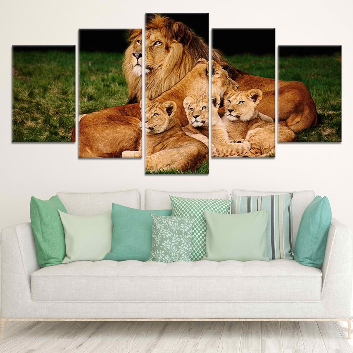 Lion Family Wall Art Canvas-Stunning Canvas Prints