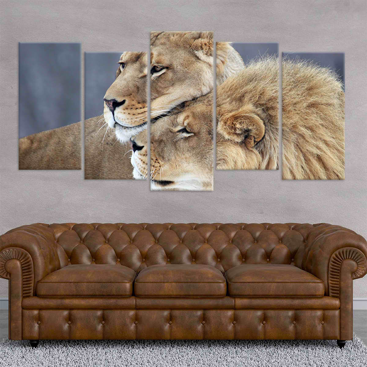 Lion Couple Love Wall Art Canvas-Stunning Canvas Prints