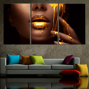 Liquid Gold Makeup Wall Art Canvas Print-Stunning Canvas Prints