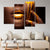 Lips Of Gold Multi Panel Canvas Wall Art 4 pieces