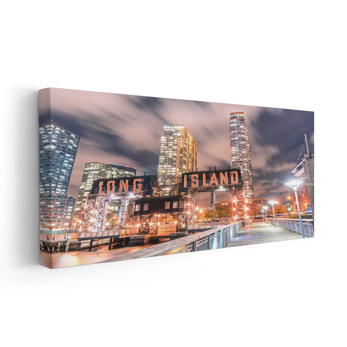 Long Island Pier Skyline Wall Art Canvas-Stunning Canvas Prints