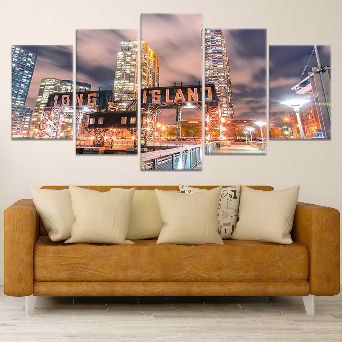 Long Island Pier Skyline Wall Art Canvas-Stunning Canvas Prints