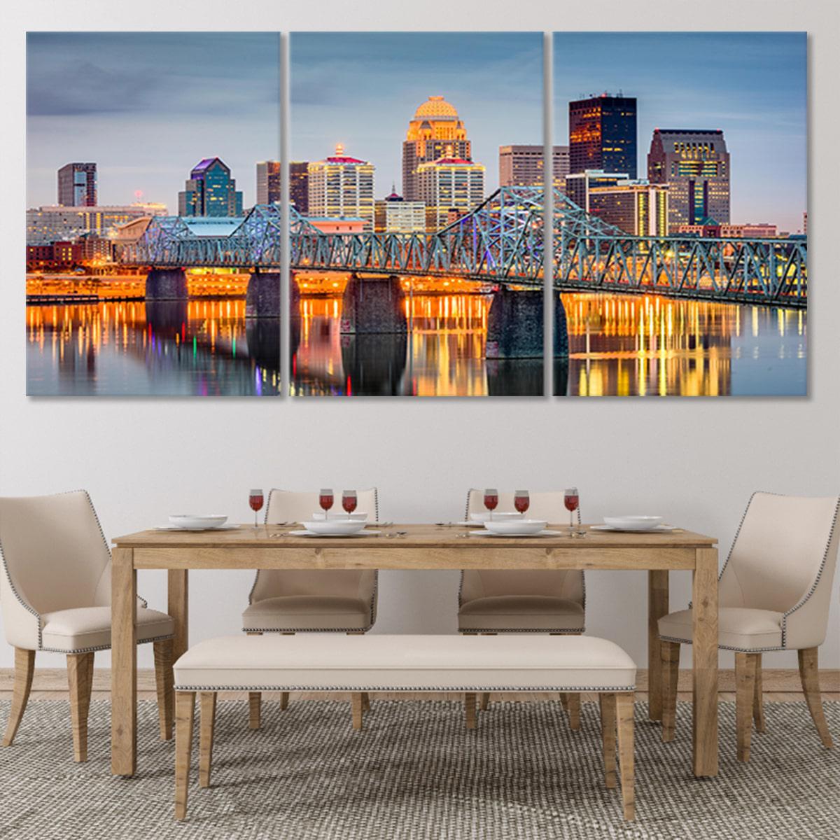 Louisville Skyline Wall Art Canvas-Stunning Canvas Prints