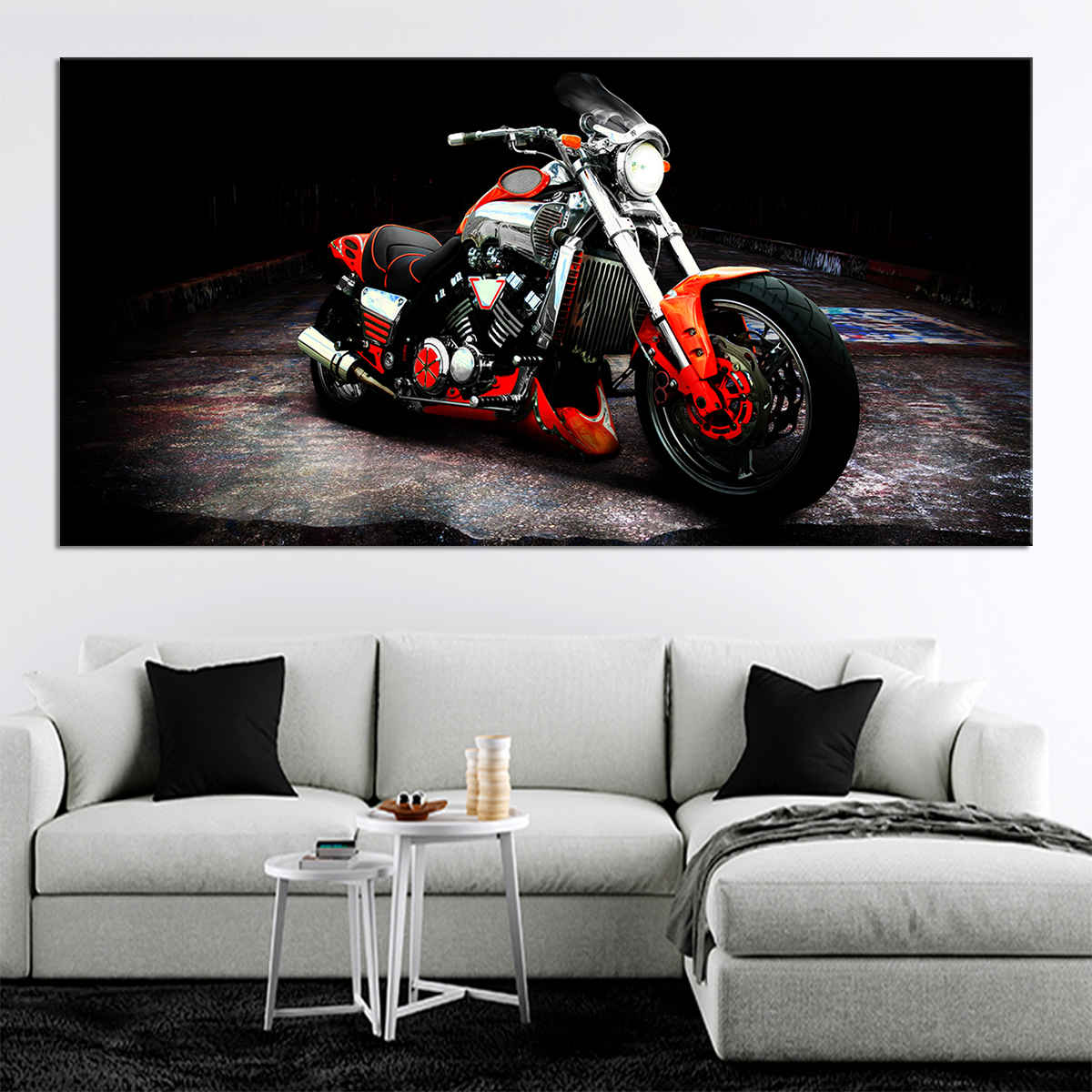 Vintage Motorcycle Wall Art: Canvas Print, Art Print & Wall Painting